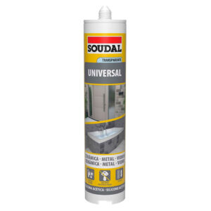 SOUDAL-SILICONE UNIVERSAL TRANSP. 280ml