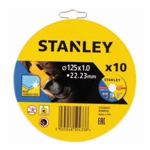 Caixa com 10 discos de corte inox 125X1mm 49STA38257-XJ Stanley