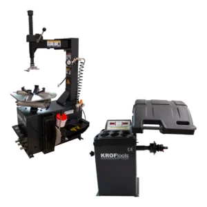 Kit Máquina de desmontar PNEUS 220V + OFERTA Máquina de calibrar RODAS KROFtools GRÁTIS