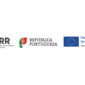 PRR logo with text 'Plano de Recuperação e Resiliência' next to the Portuguese Republic emblem and the EU flag.